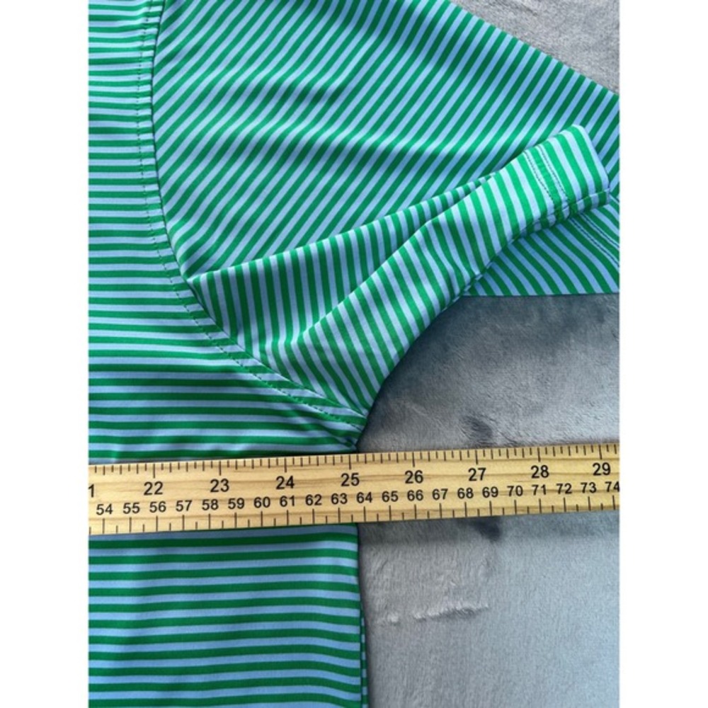 FootJoy Polo Shirt Mens XL Green Striped Performance Short Sleeve Golf Top - Picture 4 of 6